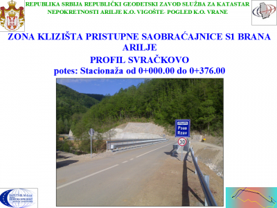 Zona klizišta pristupne saobraćajnice